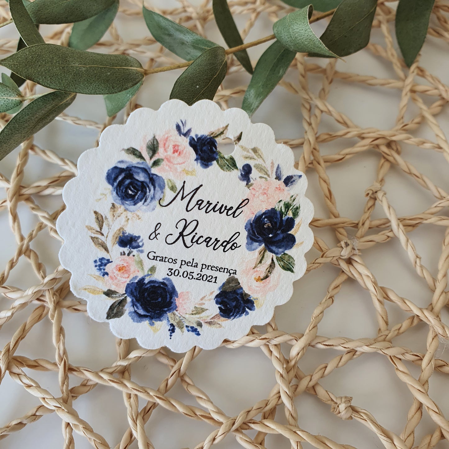 Etiquetas personalizadas navy