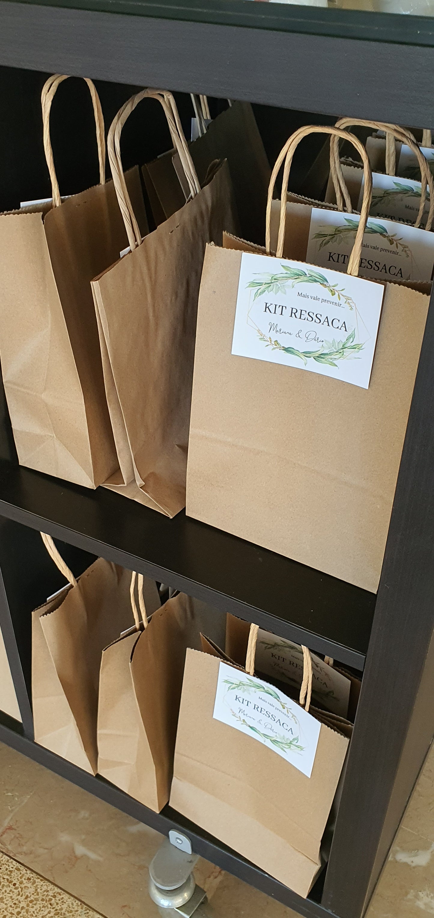 Kraft bag for hangover kit