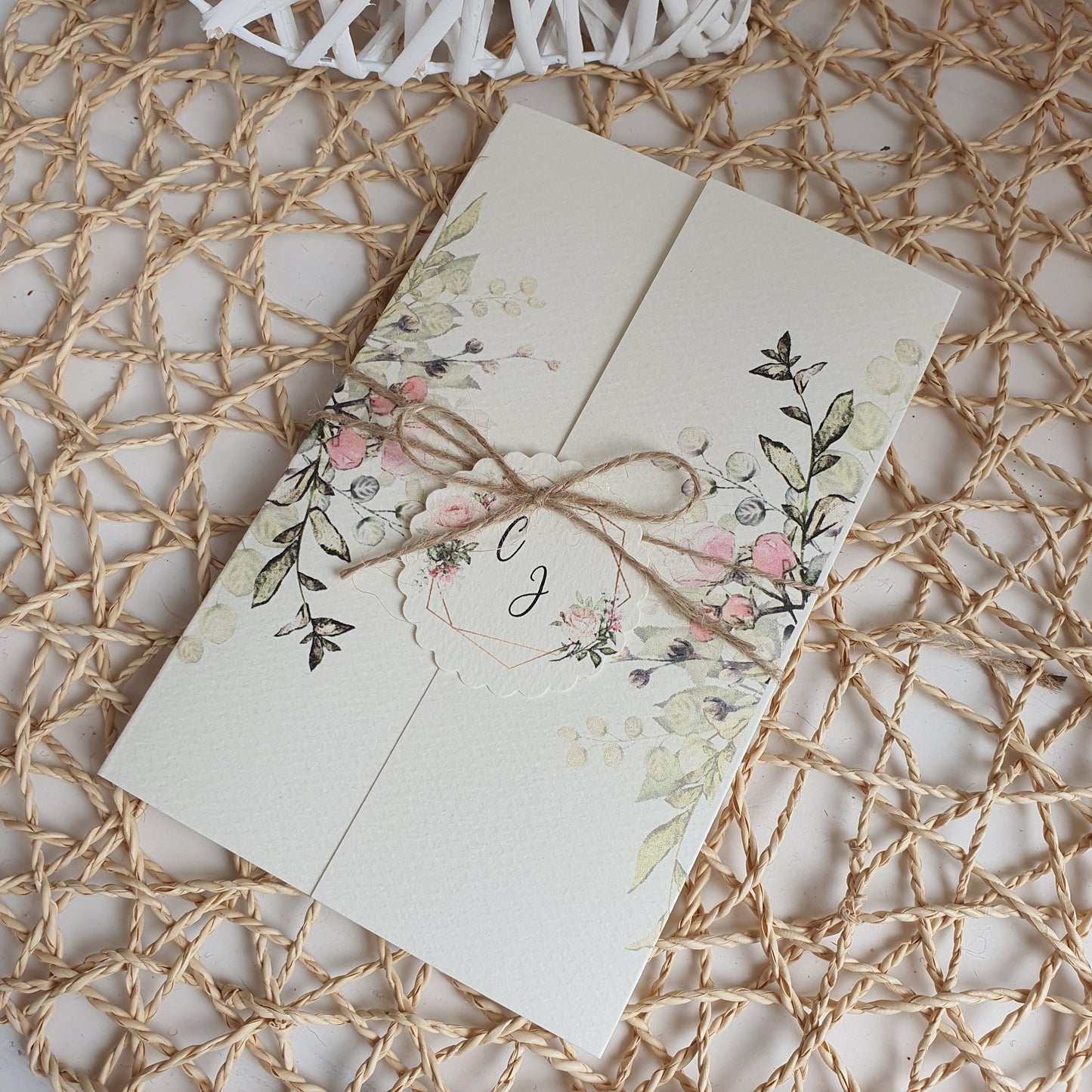 Convite de casamento vintage