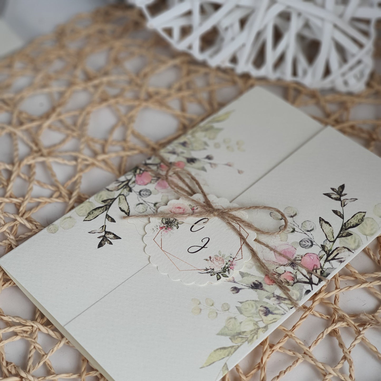 Convite de casamento vintage
