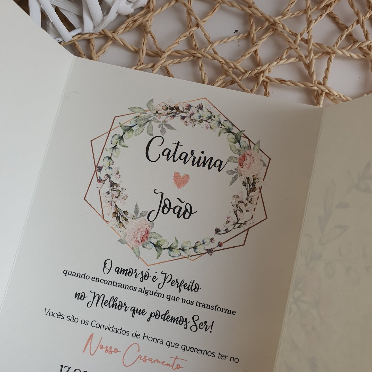 Convite de casamento vintage