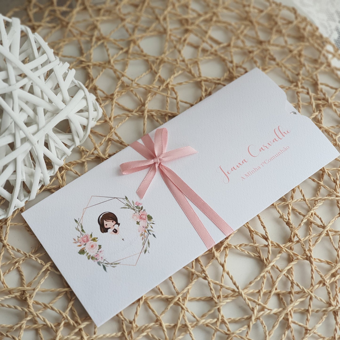 invitation florale fille