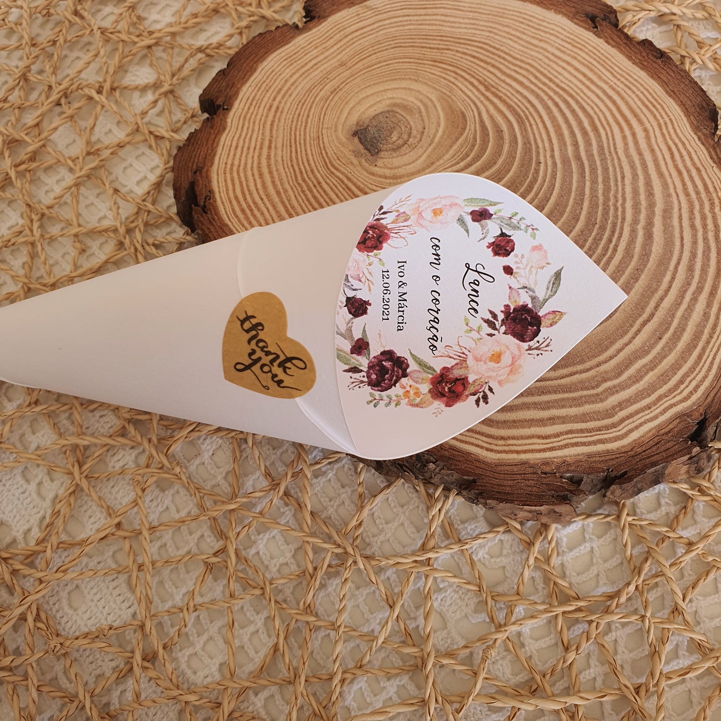 Cones for petals and marsala rice