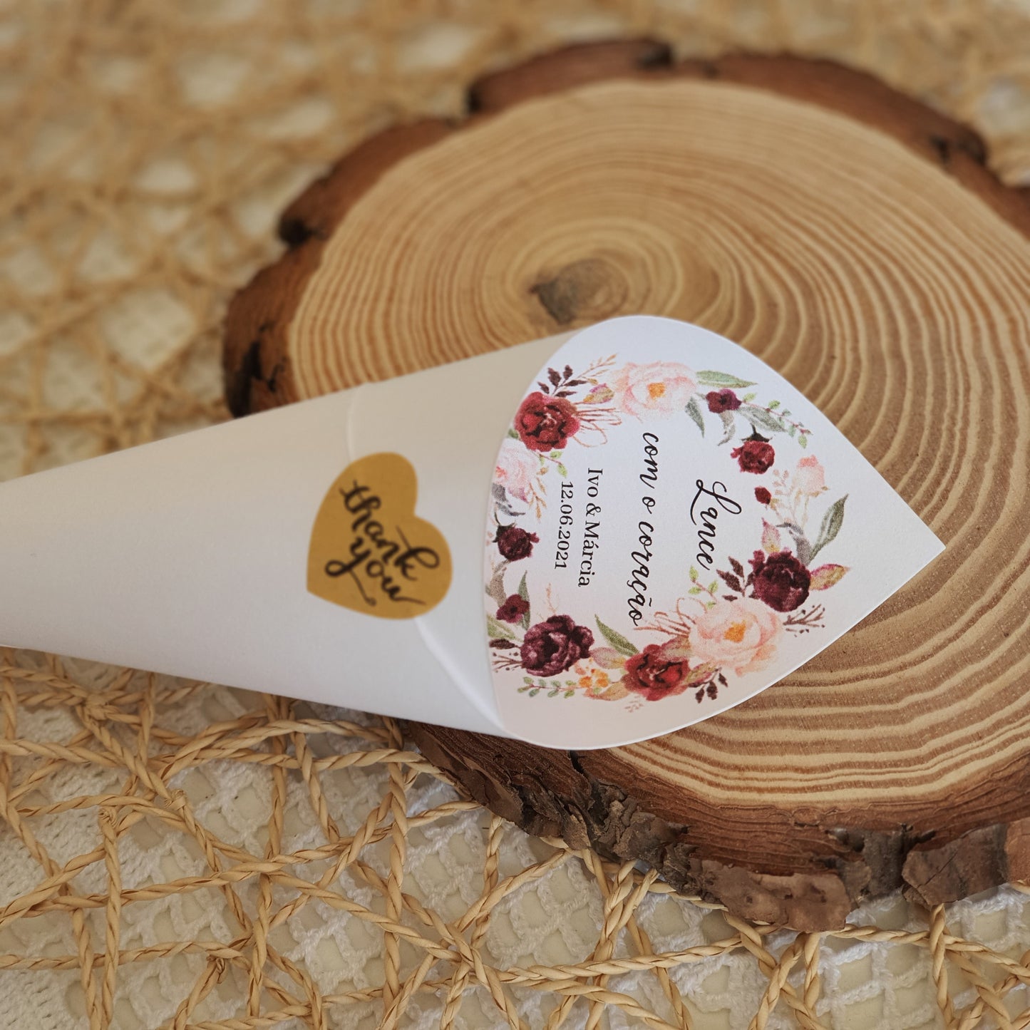 Cones for petals and marsala rice