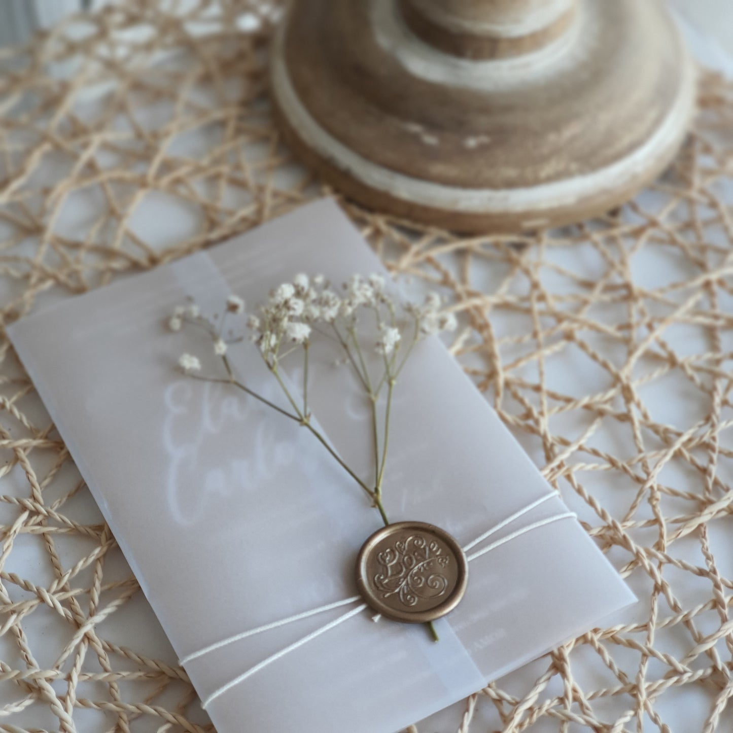 Convite lacre subtil ♡ white