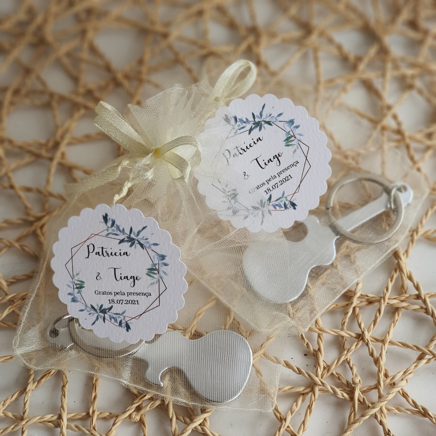 Guitar keychain with bottle opener