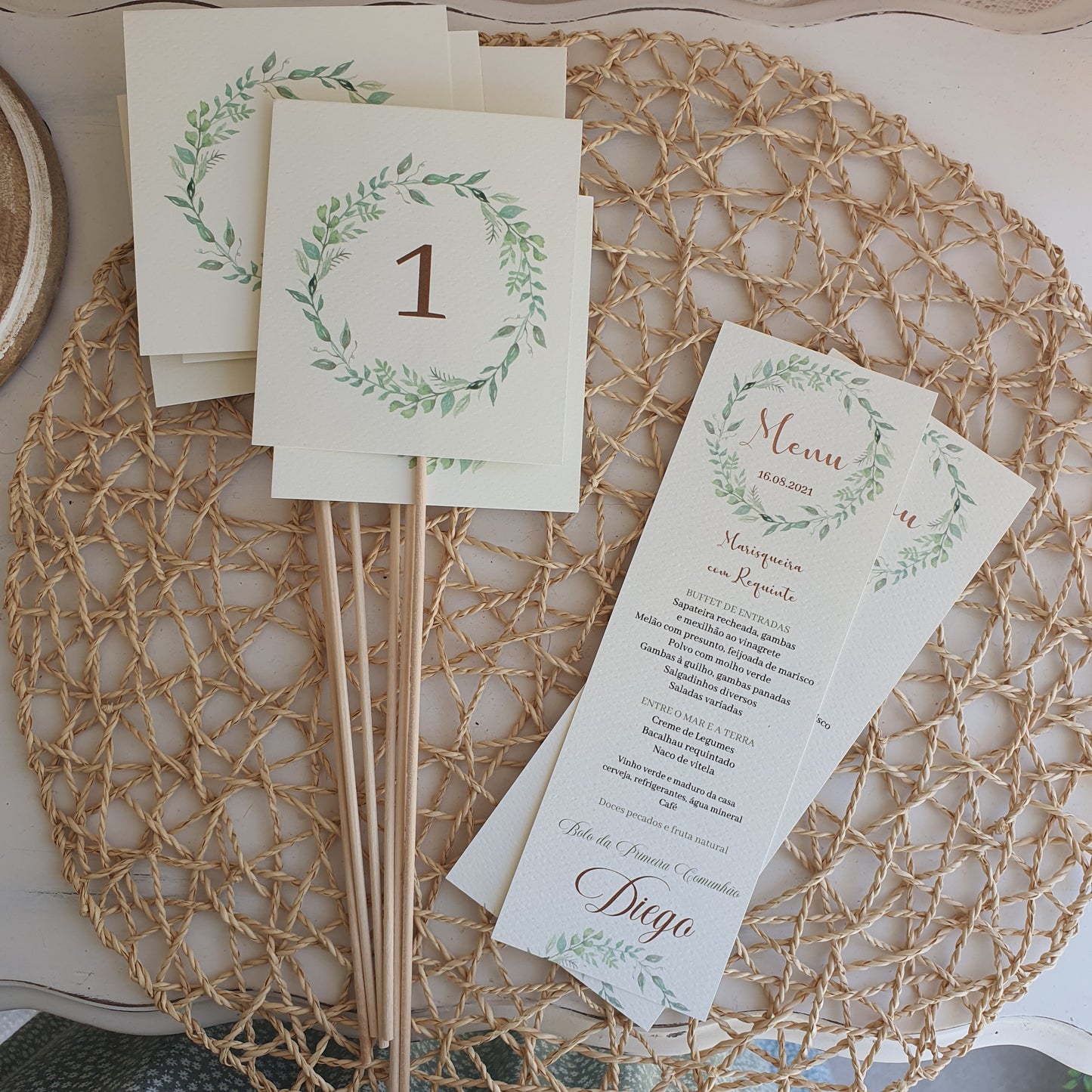 Marqueur de table Nature verte