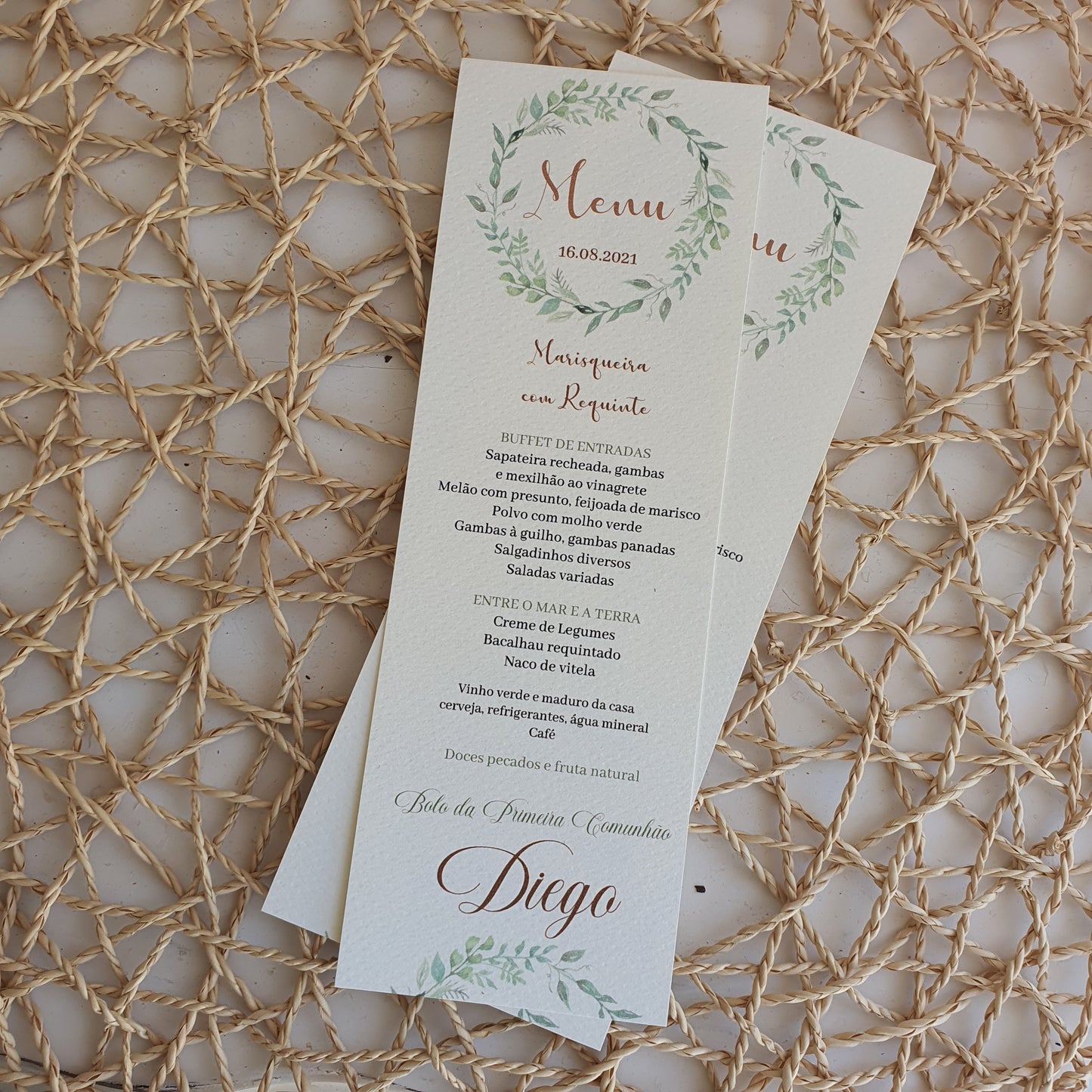 Menu Baptême Vert Nature