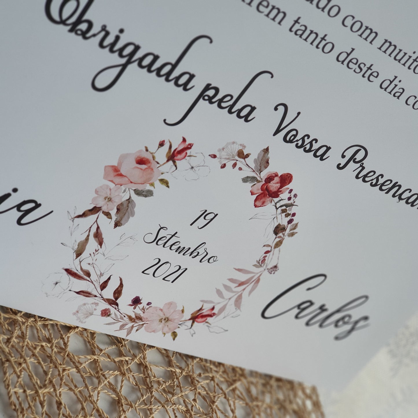 Placa de boas vindas outono