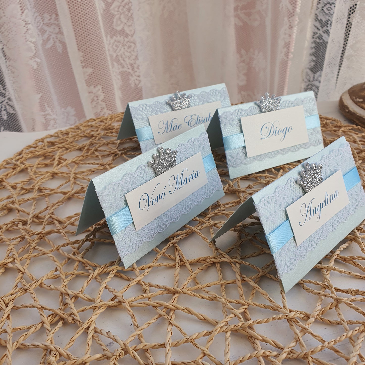 Marcador de lugar individual coroa