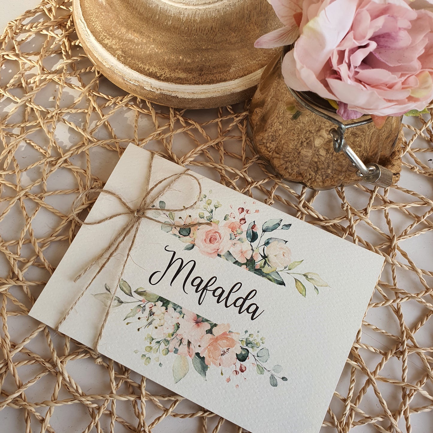 Low cost floral invitation