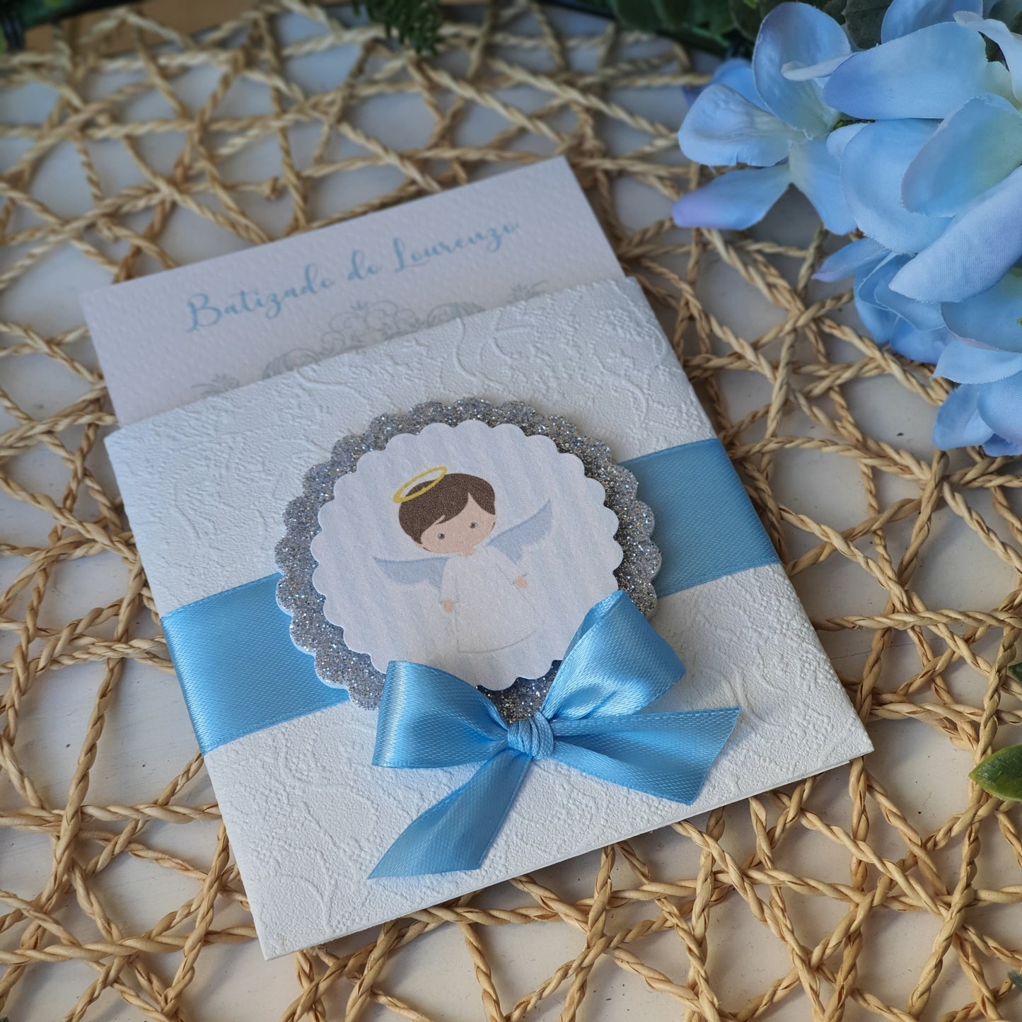 Convite bolsinha anjo ♡