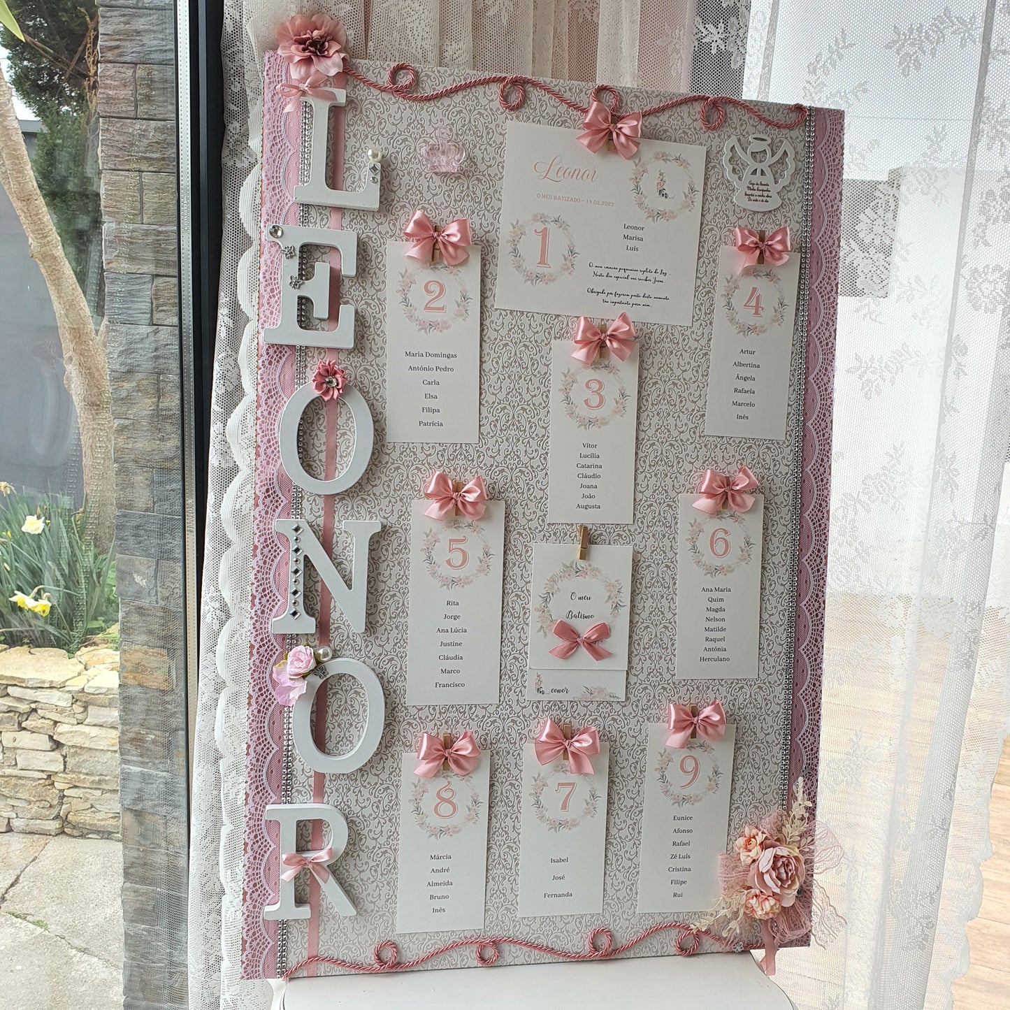 Plaque de baptême des fleurs de Ritinha