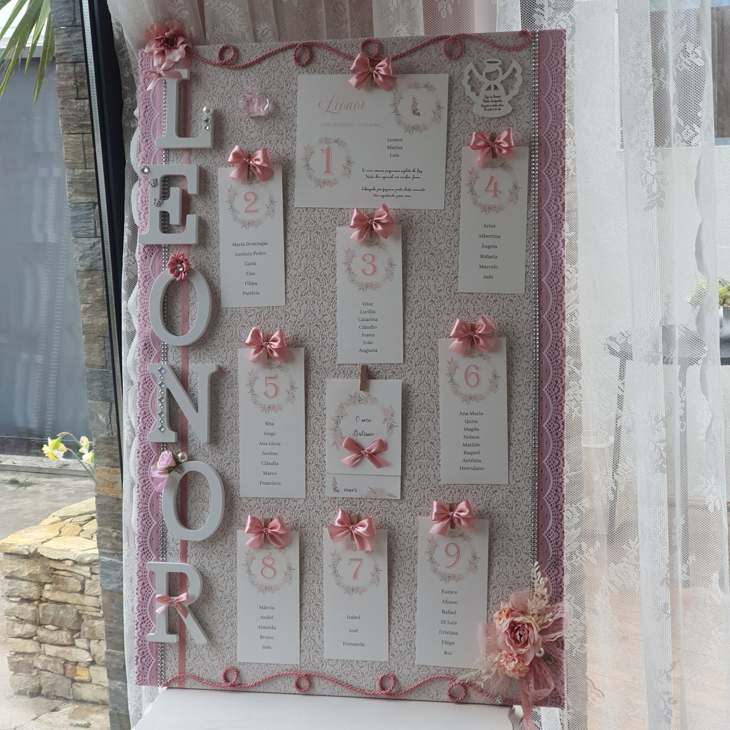 Plaque de baptême des fleurs de Ritinha