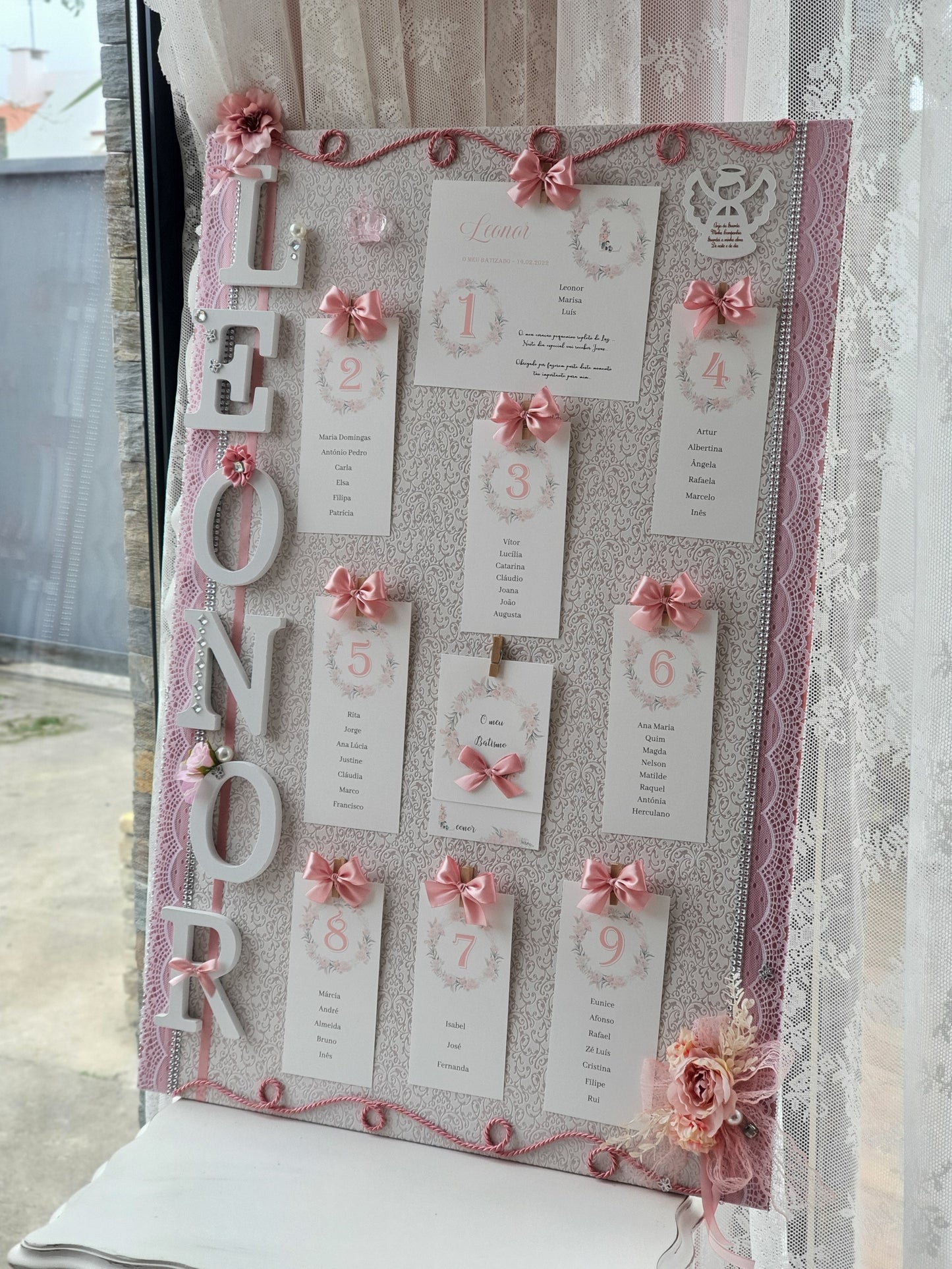 Plaque de baptême des fleurs de Ritinha