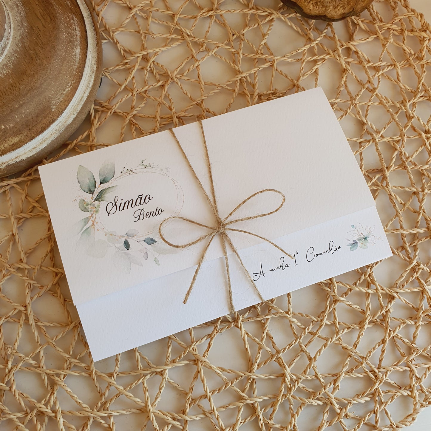 Invitation communion nature et or