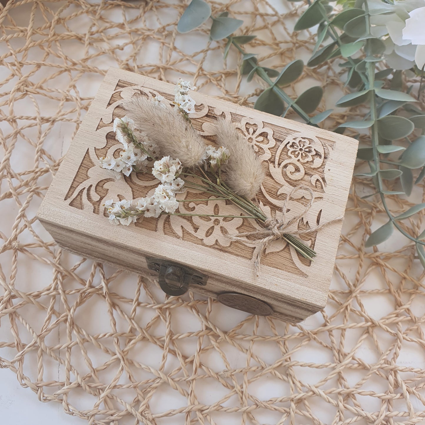 Rustic ring holder chest