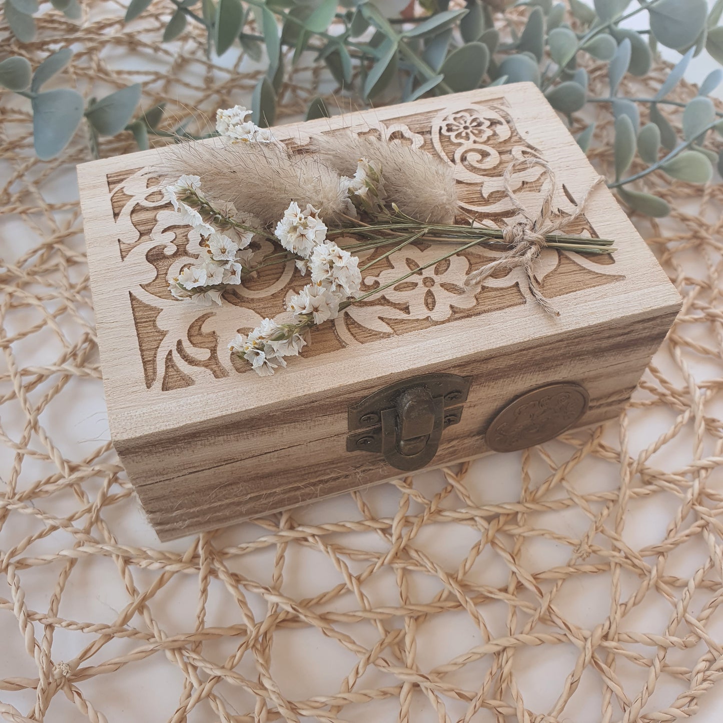 Rustic ring holder chest