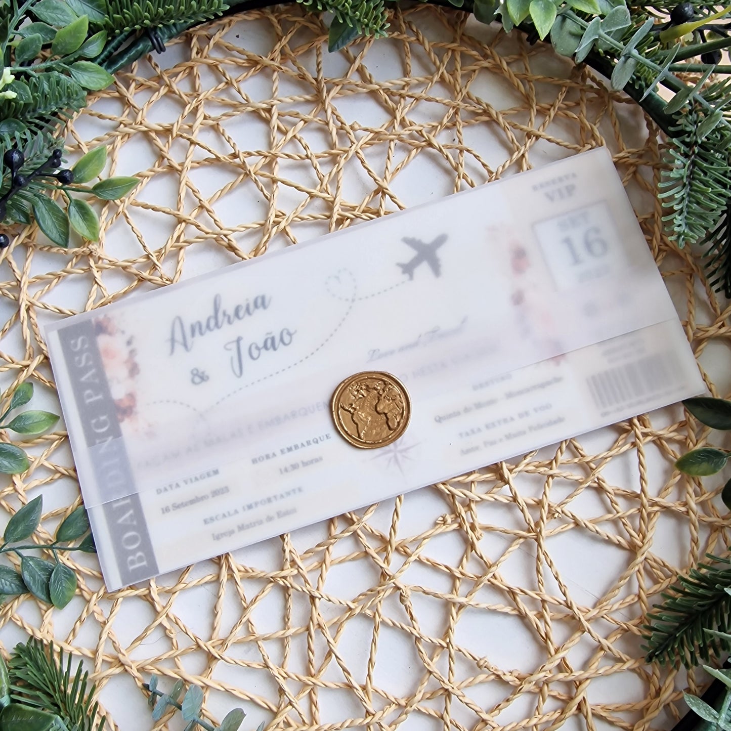 Convite viagens terracota