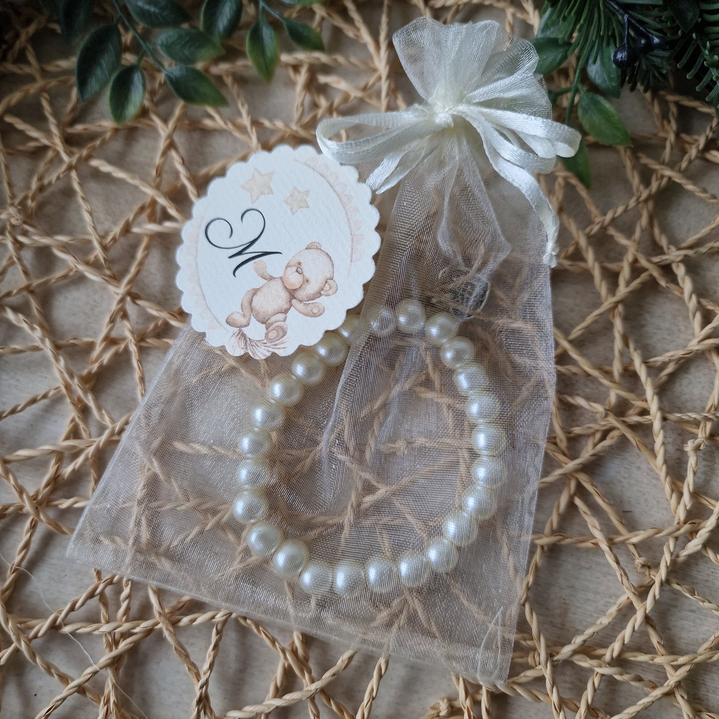 Pulseiras perolas conjunto ursinhos