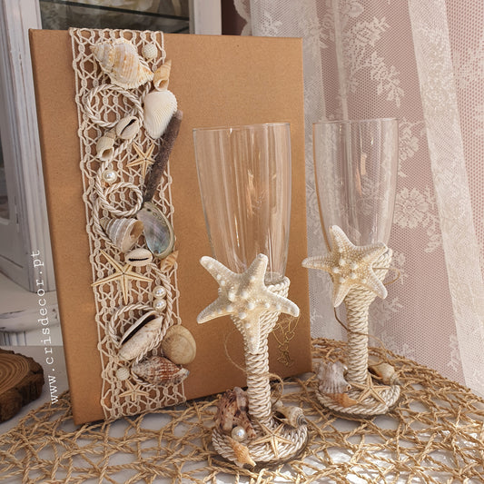 Flûtes d'honneur MAR dans une boîte décorée