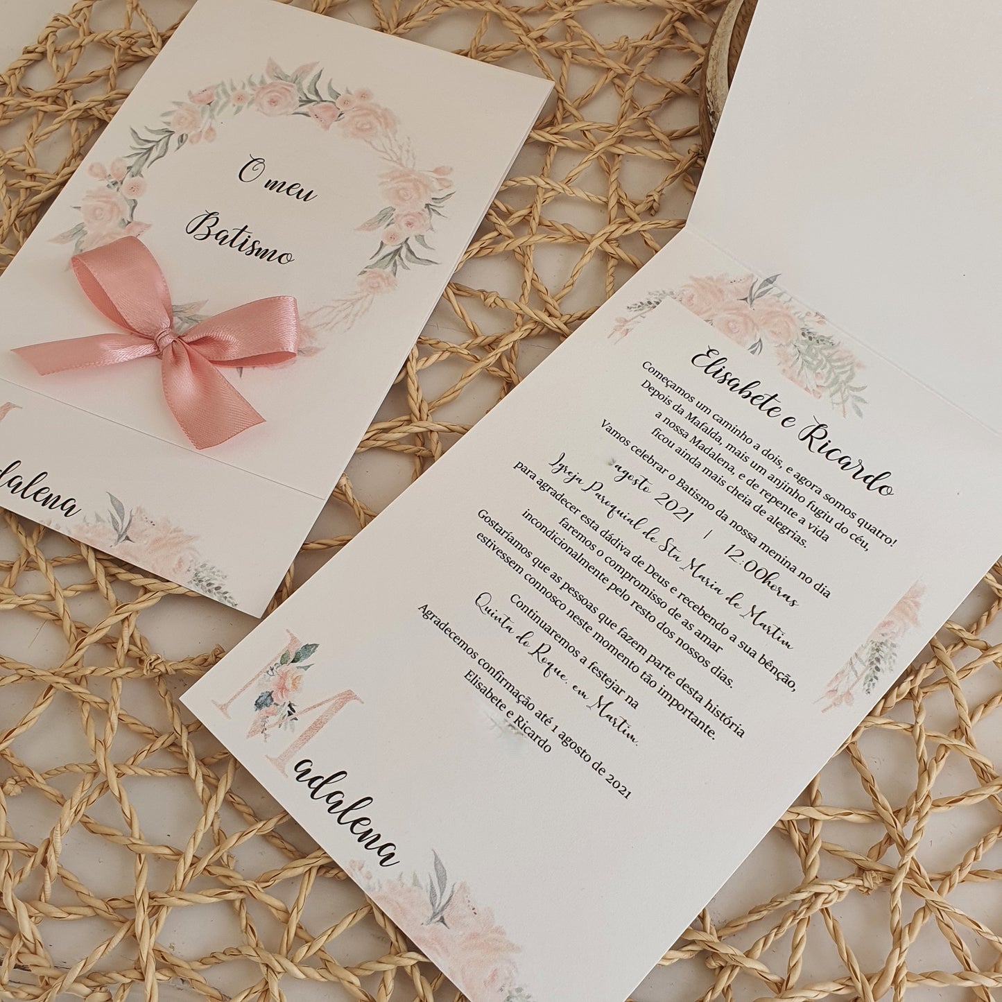 Invitation florale douce Madalena