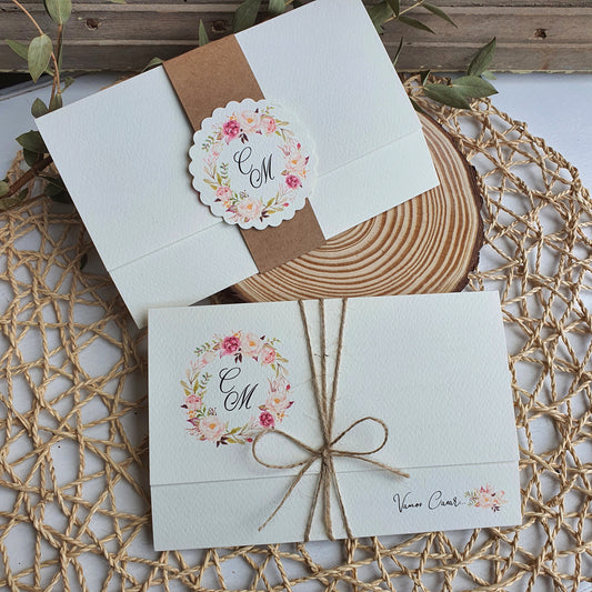 Convite floral vintage 2018