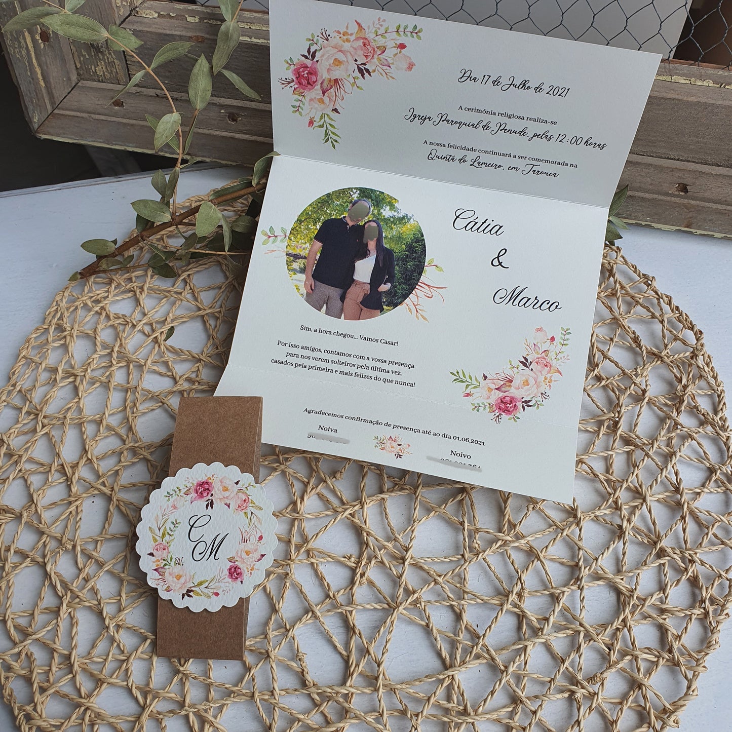 Convite floral vintage 2018