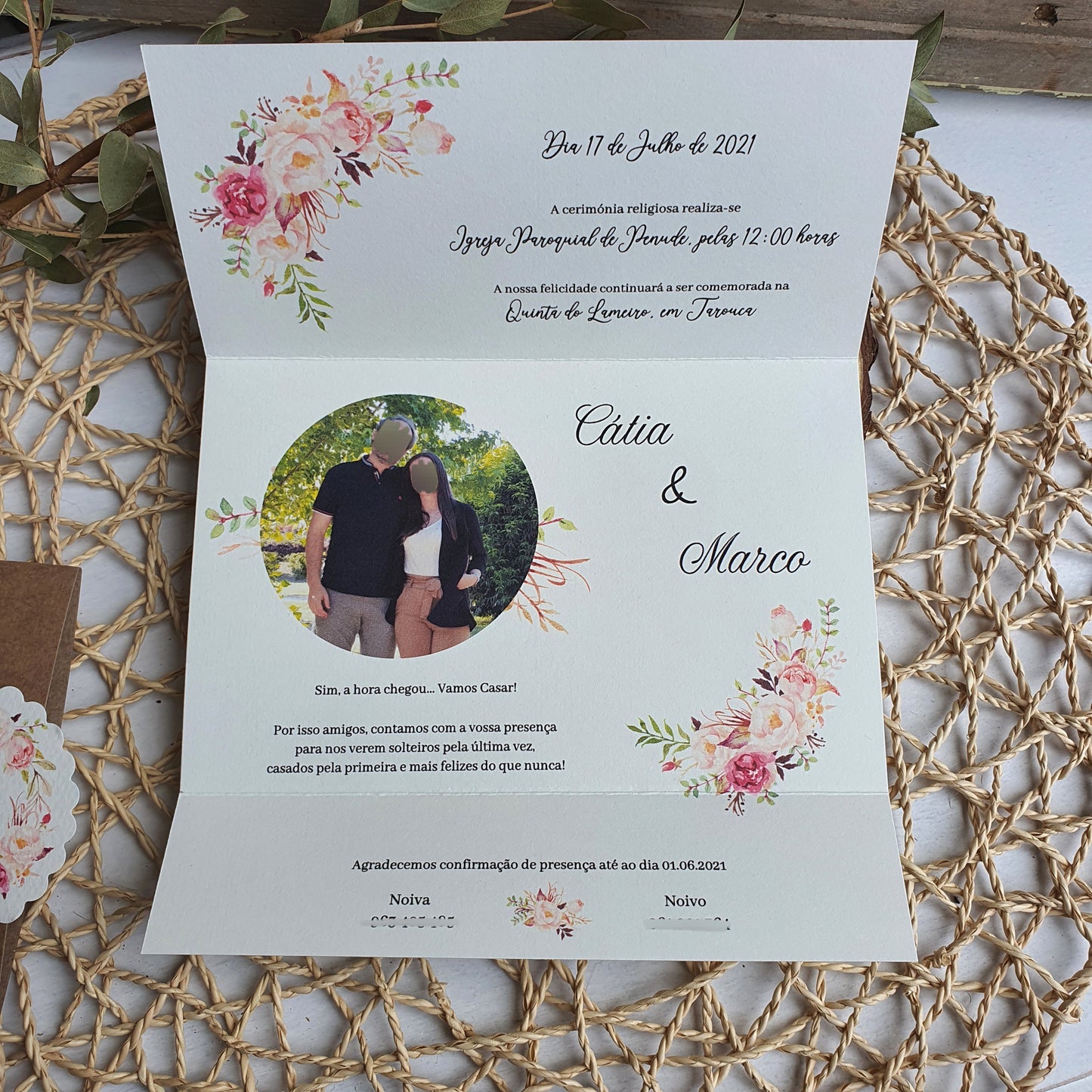 Convite floral vintage 2018