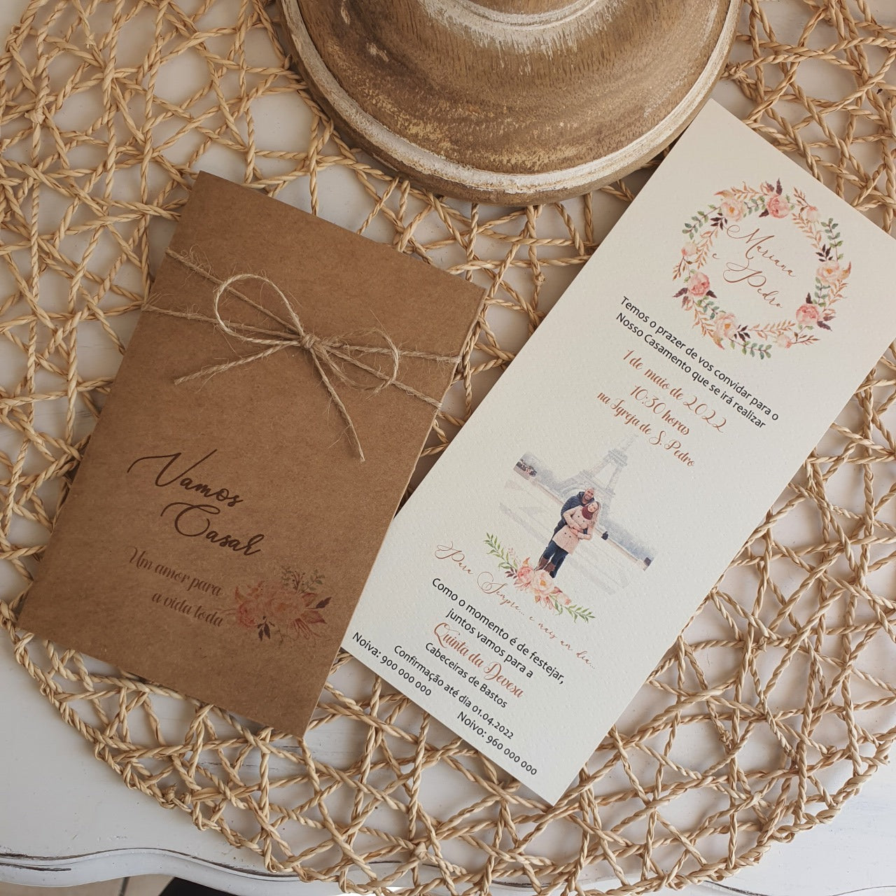 Convite vintage 2017 Mariana & Pedro