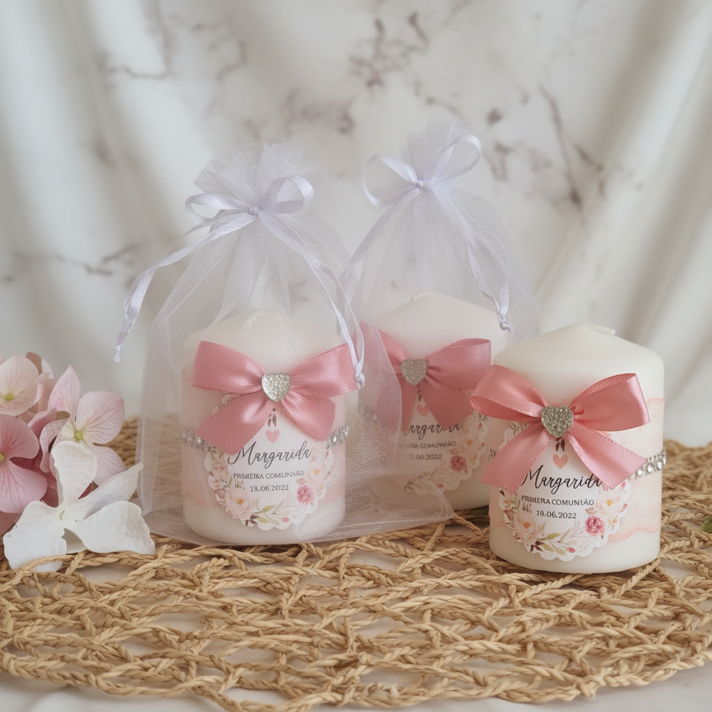 Bougies vintage low cost avec sachet organza