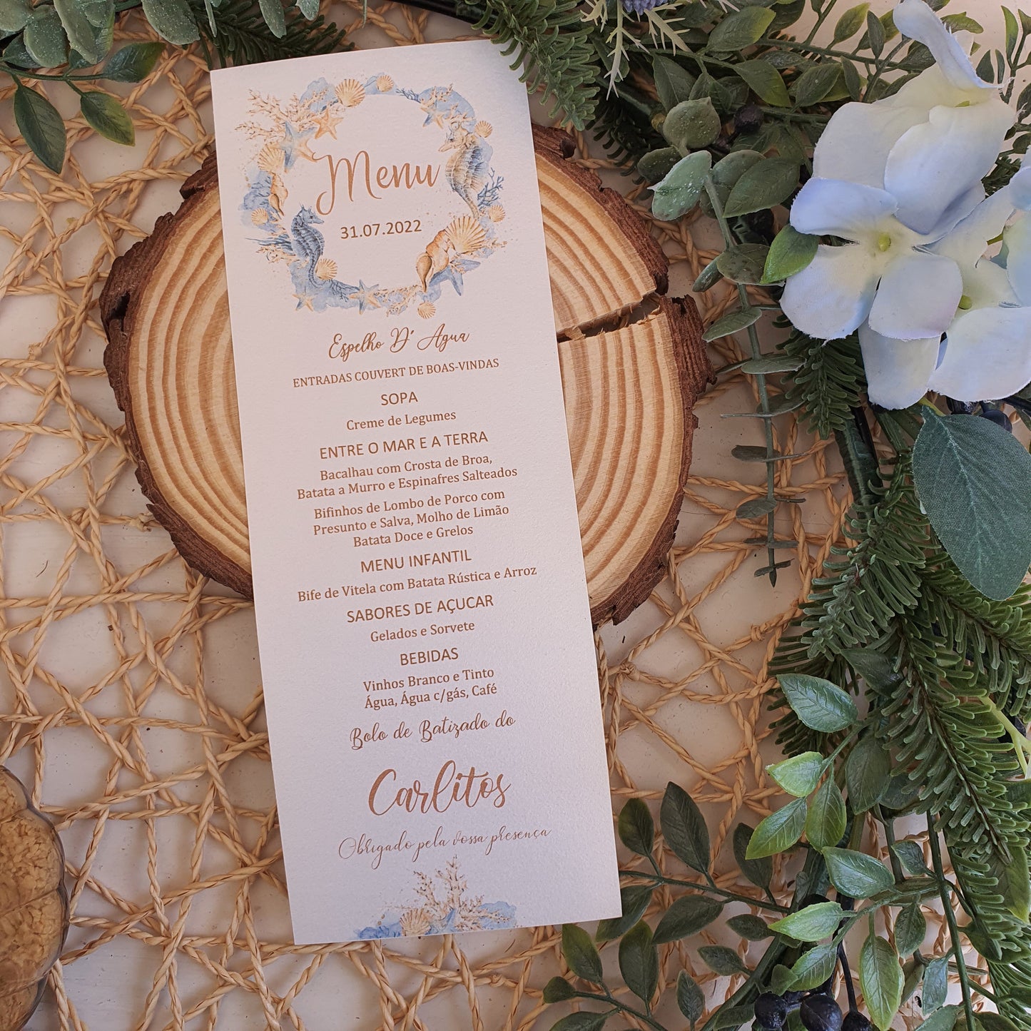 Carlitos Sea Baptism Menu