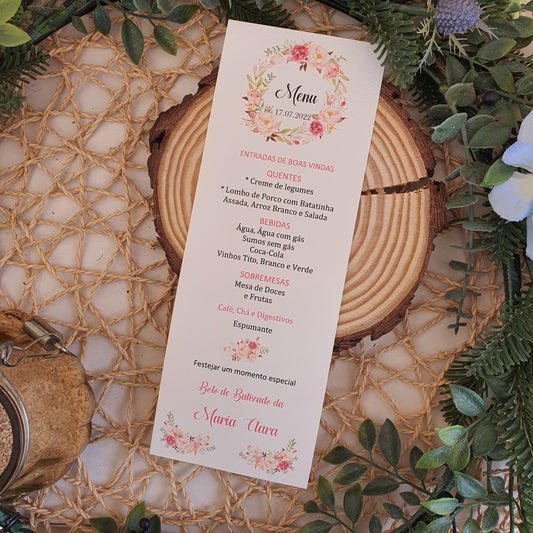 Vintage 2018 Baptism Menu