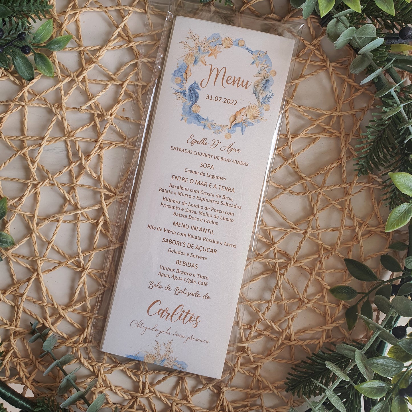 Carlitos Sea Baptism Menu