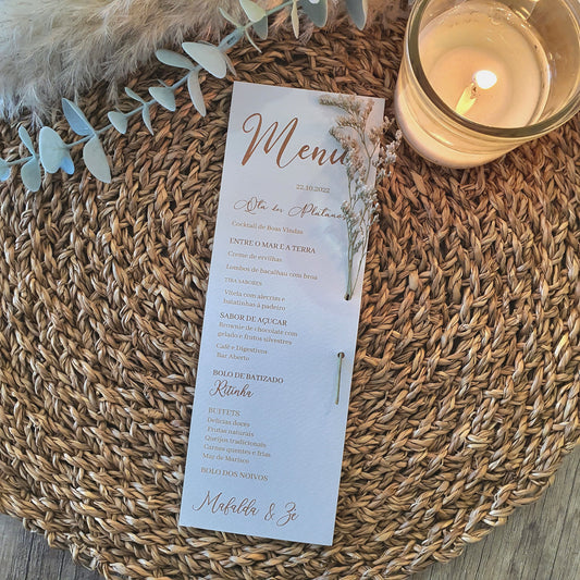 Ementa vintage flor seca