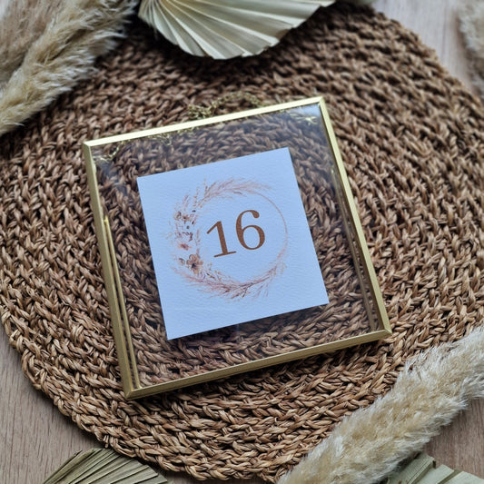 Marcador de mesa pampas and blush