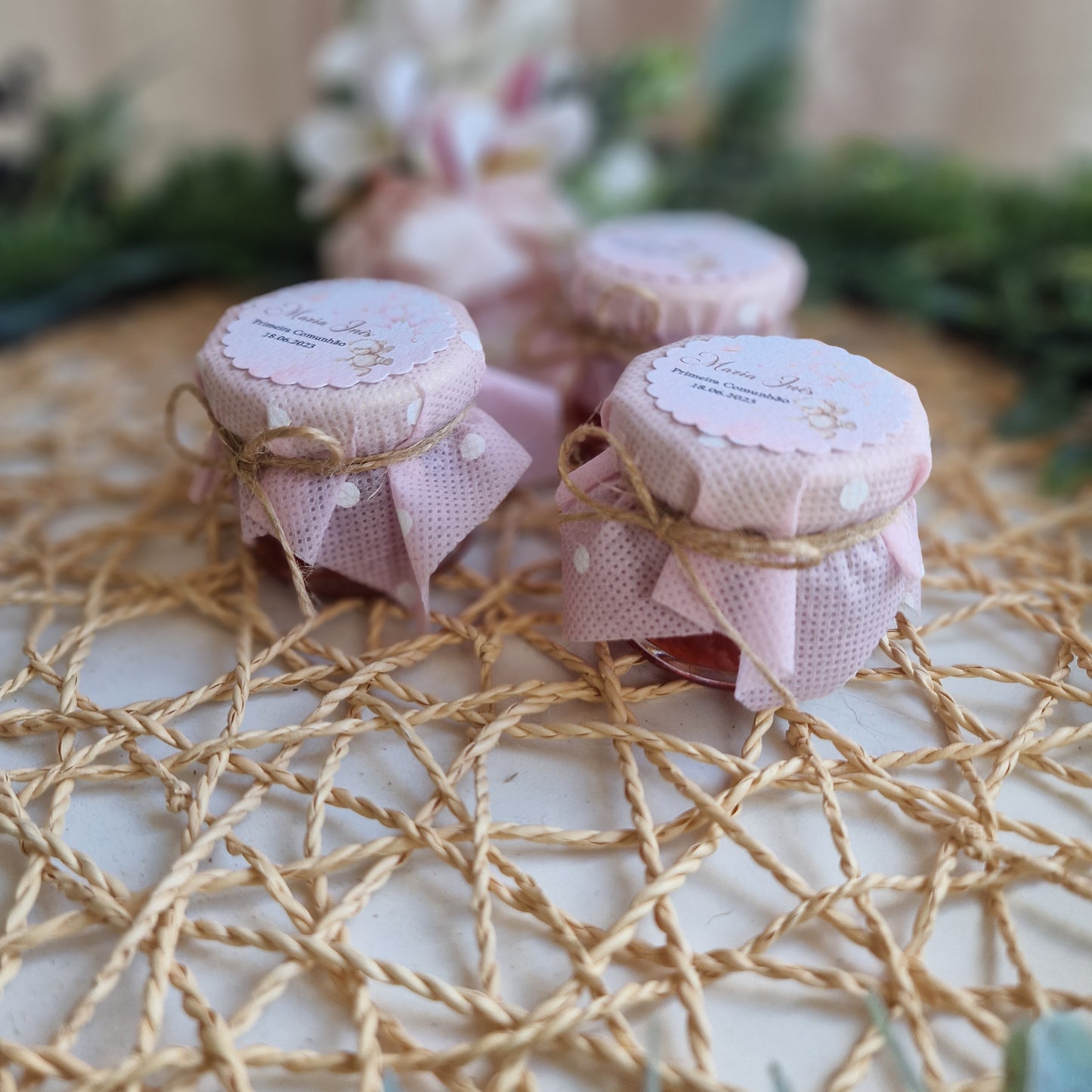 Potinhos de doce ursinhos rosa ♡