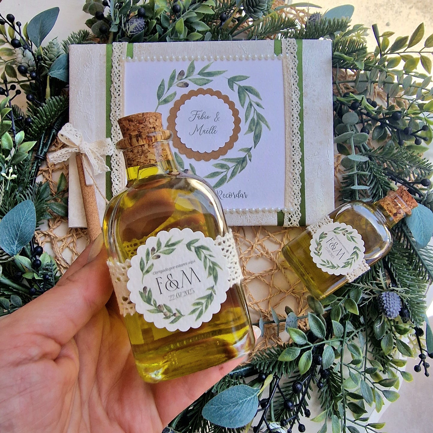 Bouteille carrée d'huile d'olive