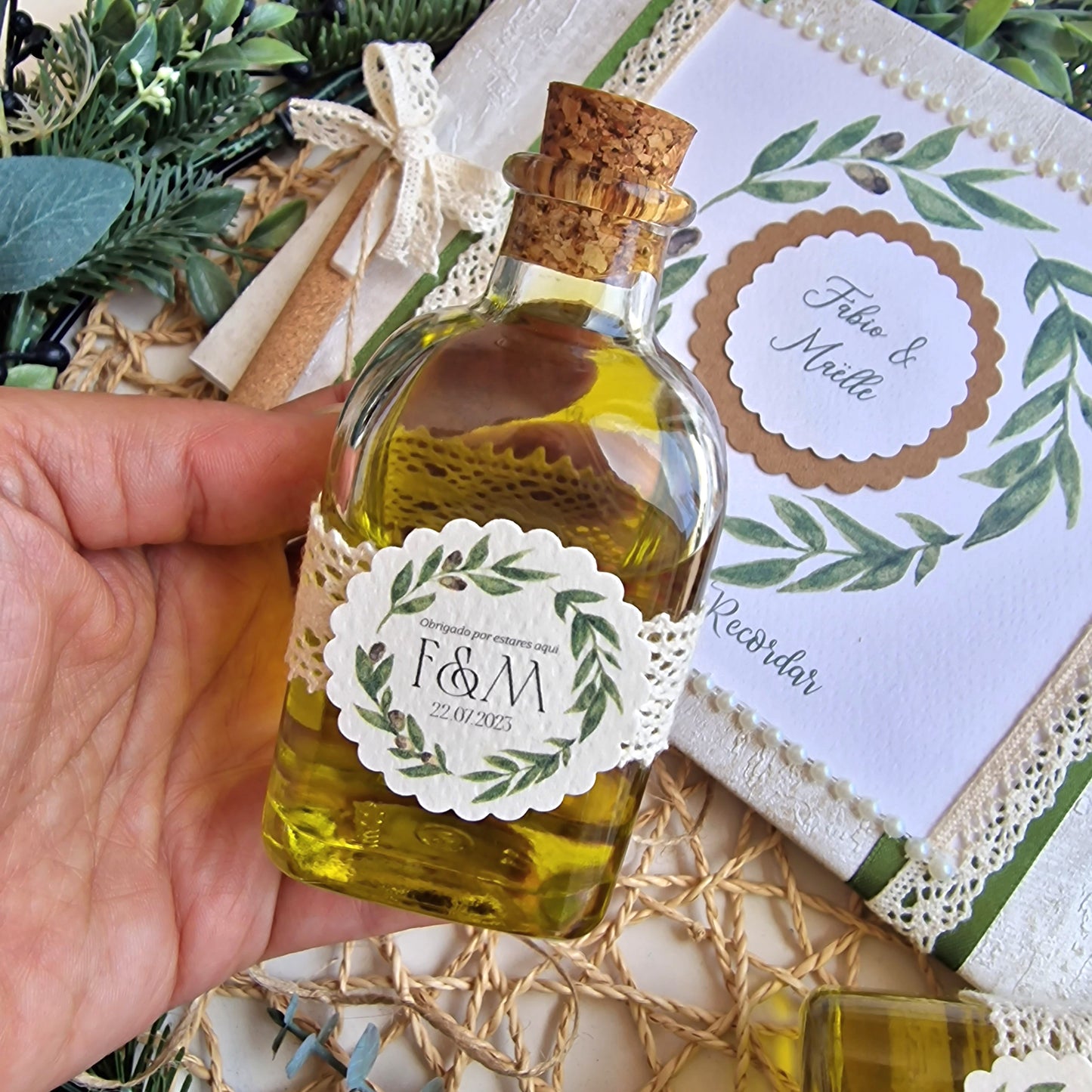 Bouteille carrée d'huile d'olive