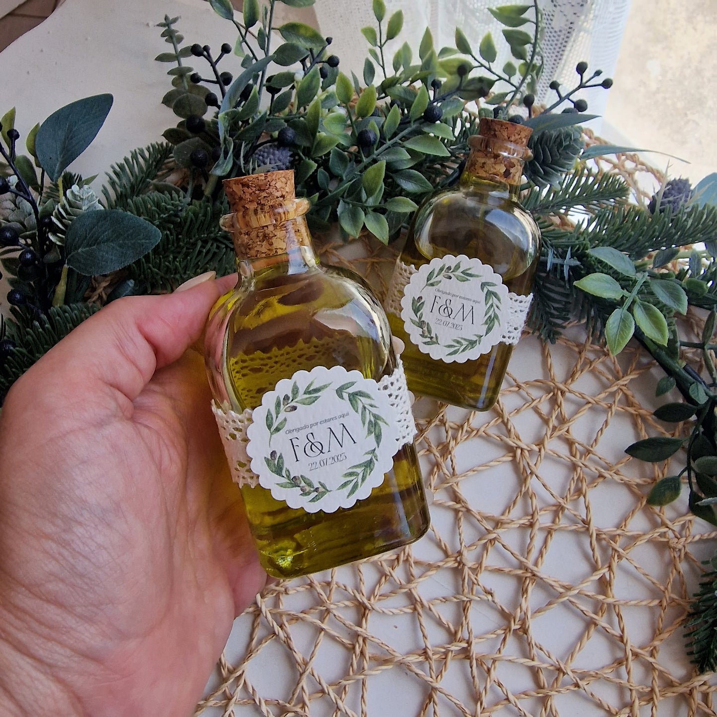 Bouteille carrée d'huile d'olive