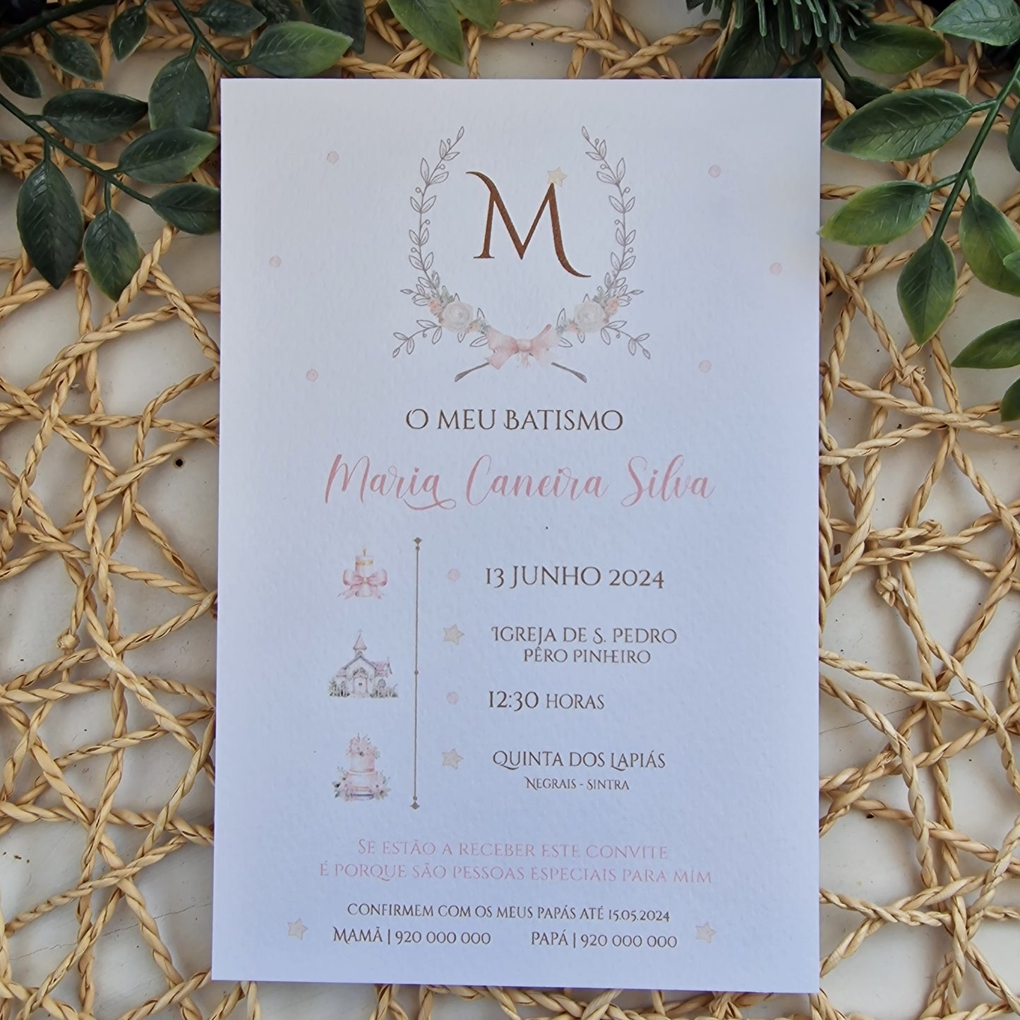 Invitation rustique de Maria