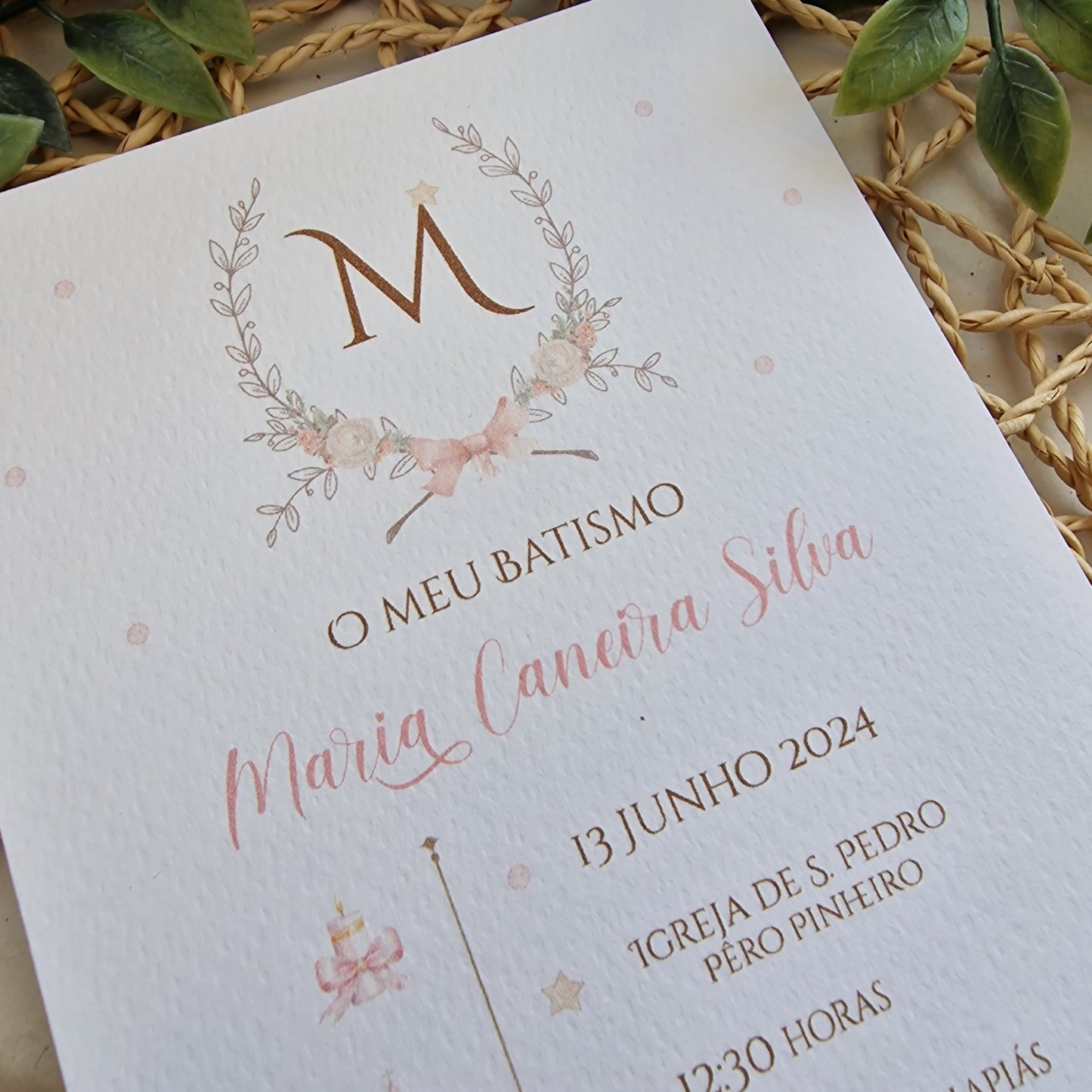 Invitation rustique de Maria