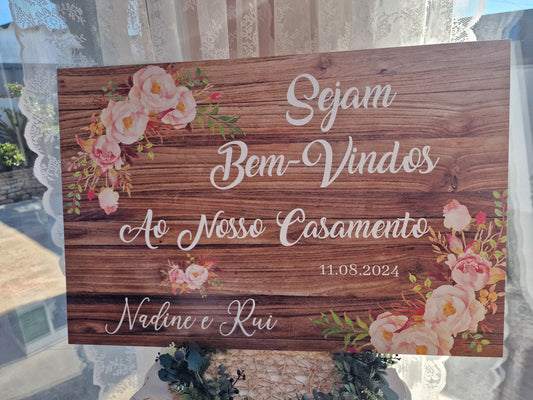 Placa de boas vindas Vintage 2018