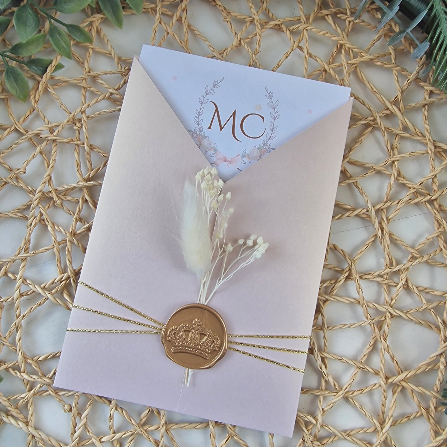 Convite Rose gold da Maria Carolina