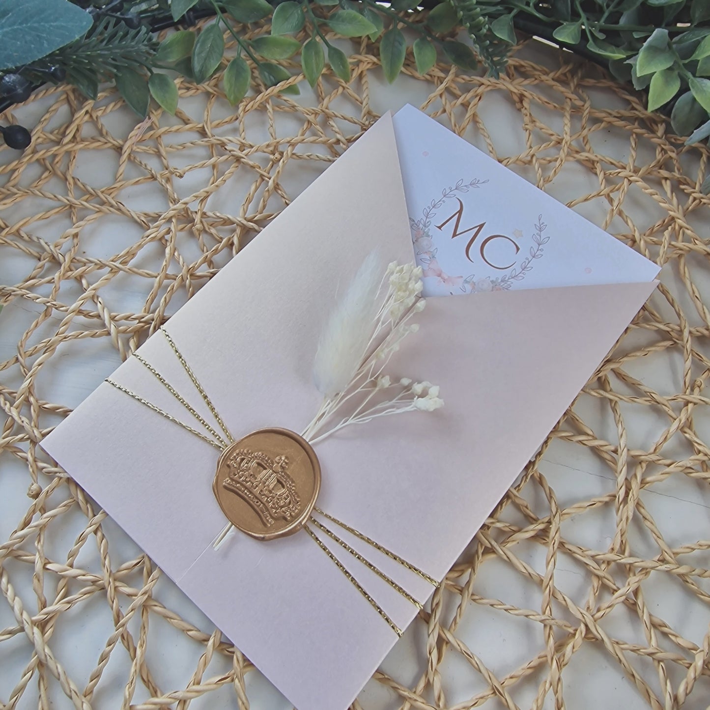 Convite Rose gold da Maria Carolina