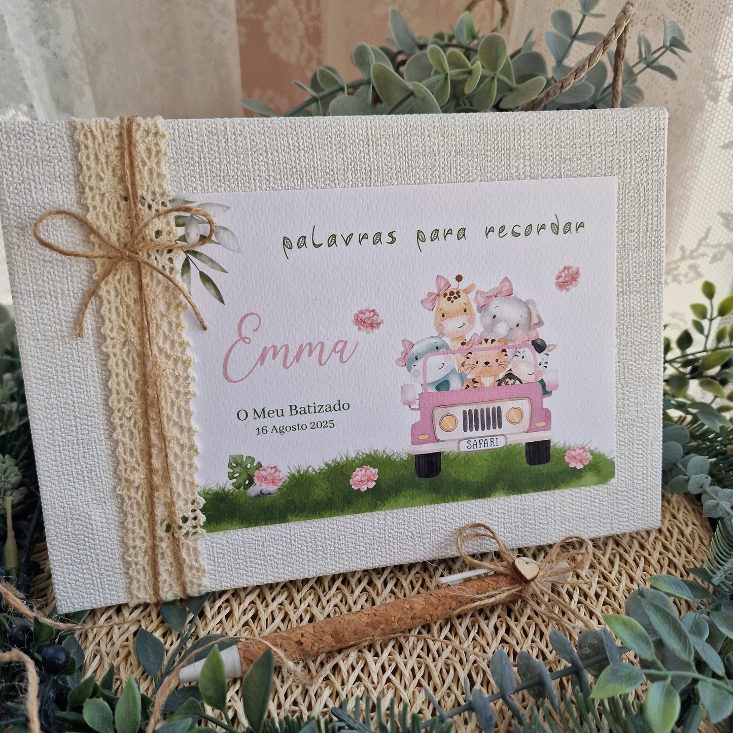 Livro de dedicatórias Safari da Emma