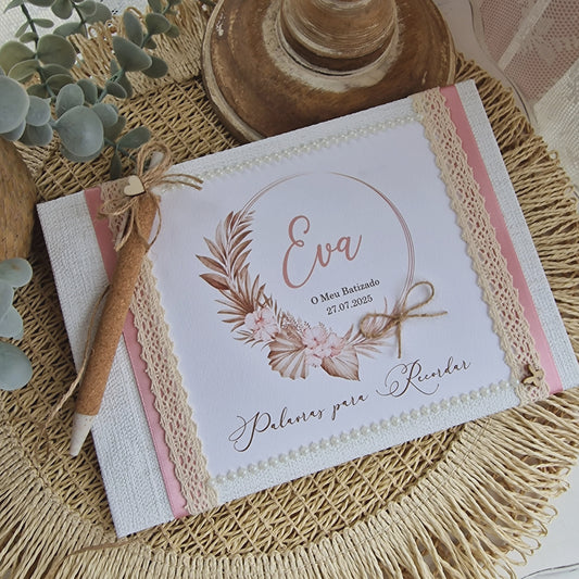 Livro de dedicatórias booh chique da Eva