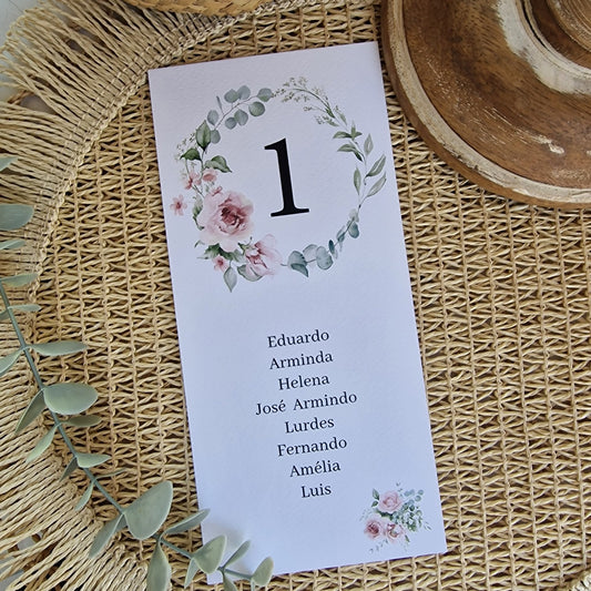 Placas para placar peónias rosa