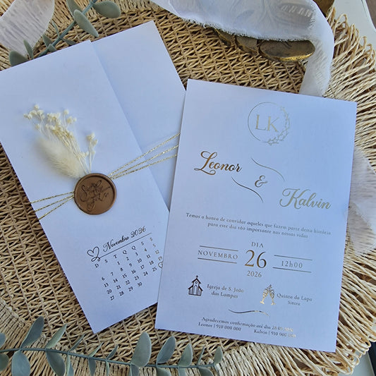 Convite calendário Leonor & Kalvin