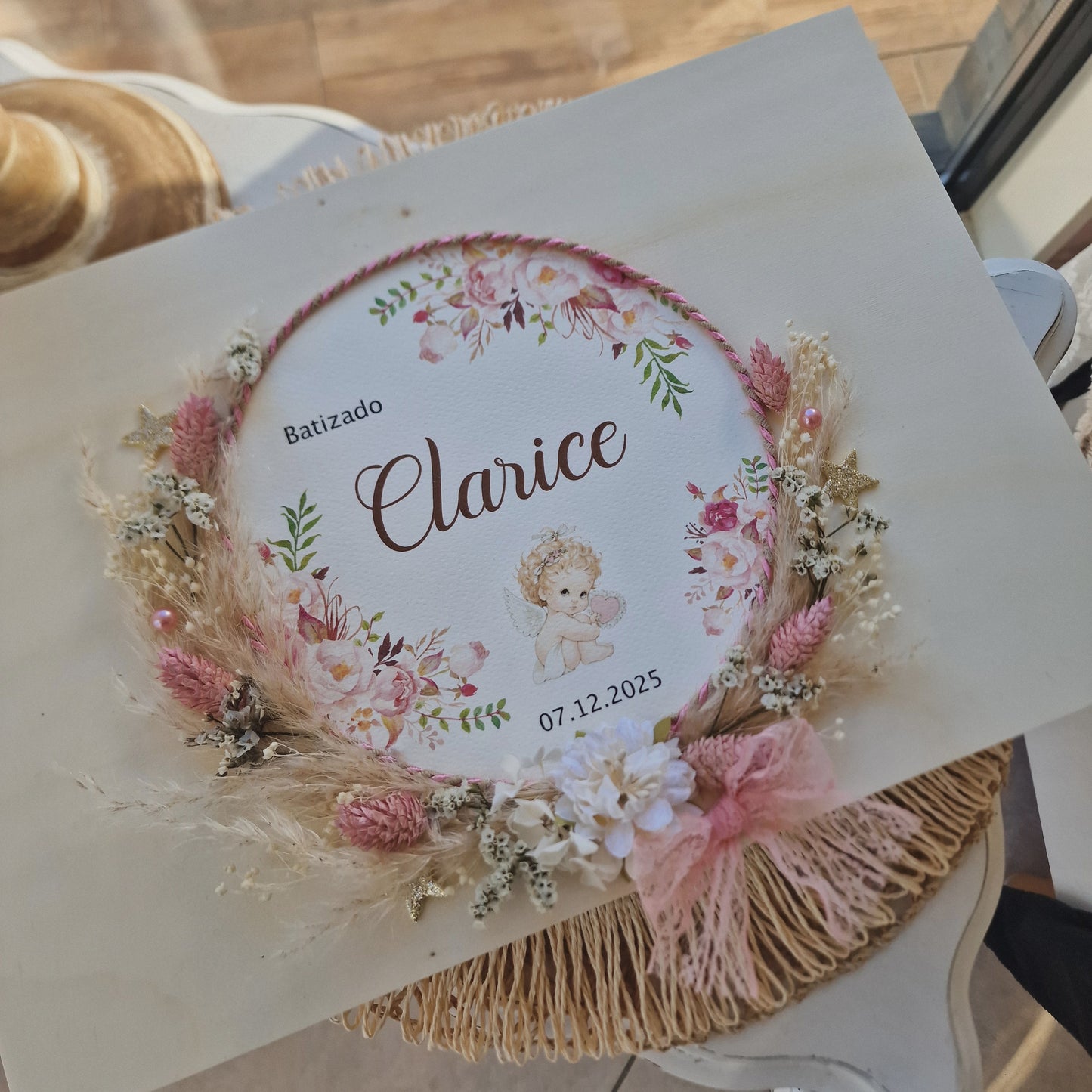 Conjunto de batismo caixa premium vintage da Clarisse